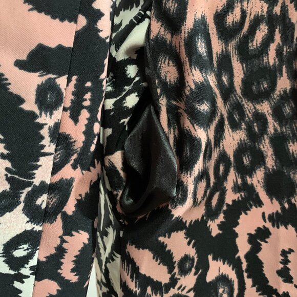 GRASS COLLECTION Pink Cheetah Mid-Length Belted Trench Coat Womens SZ M - Picture 6 of 8